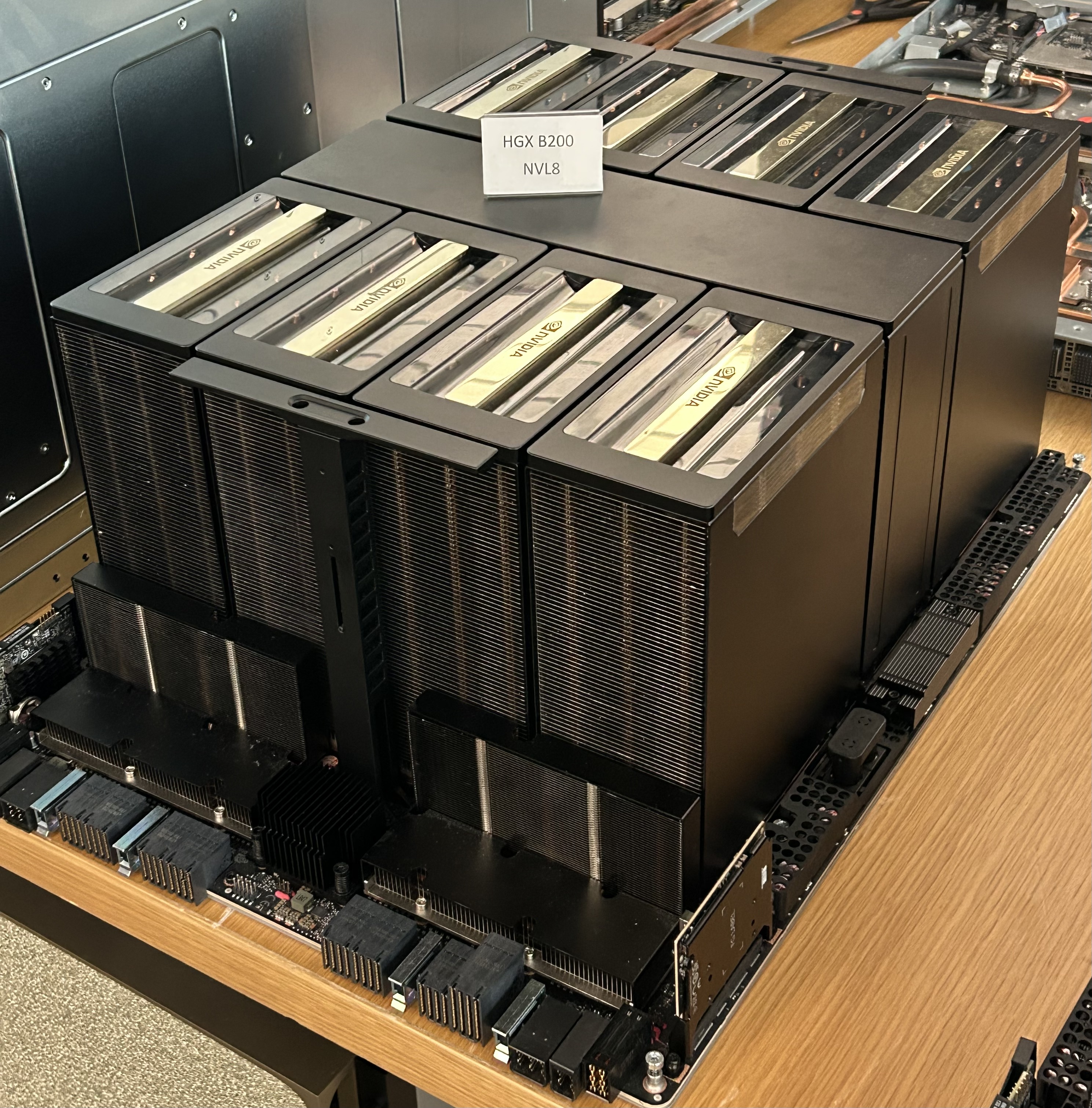 NVIDIA HGX B200 GPU hardware for artificial intelligence computing