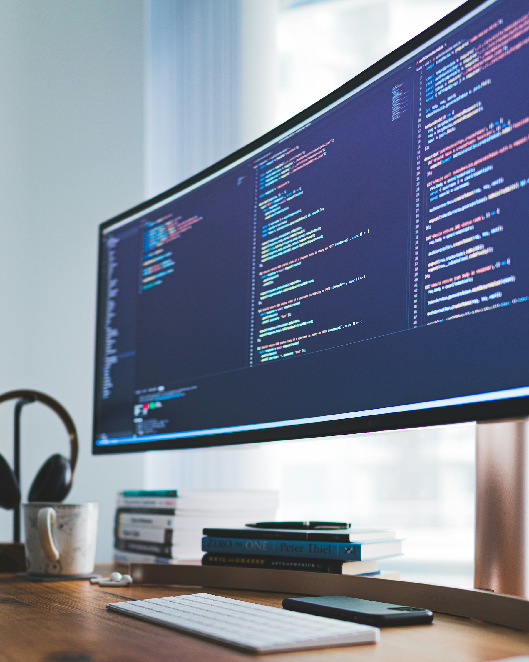 Source code displayed on a computer monitor, with no people